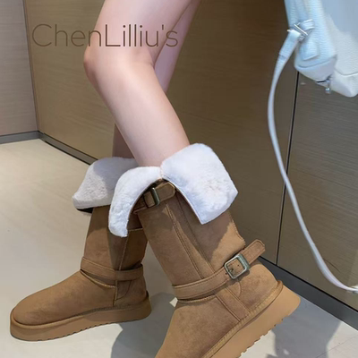 陈六六CHENLIULIU【冬日必入】加绒保暖雪地靴