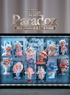 适用泡泡玛特SKULLPANDA进退之门系列手办sp盲盒场景收纳展示盒
