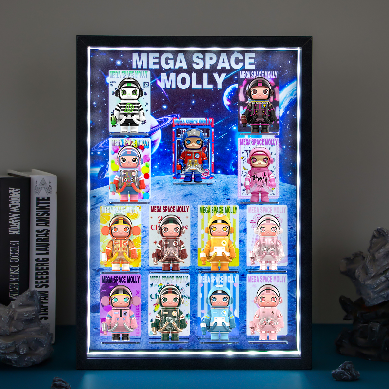 MOLLY100%周年系列4代盲盒展示盒