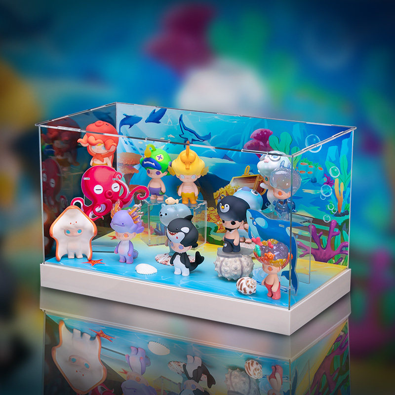 popmart泡泡玛特 dimoo水族馆系列手办盲盒创意摆件桌面场景收藏