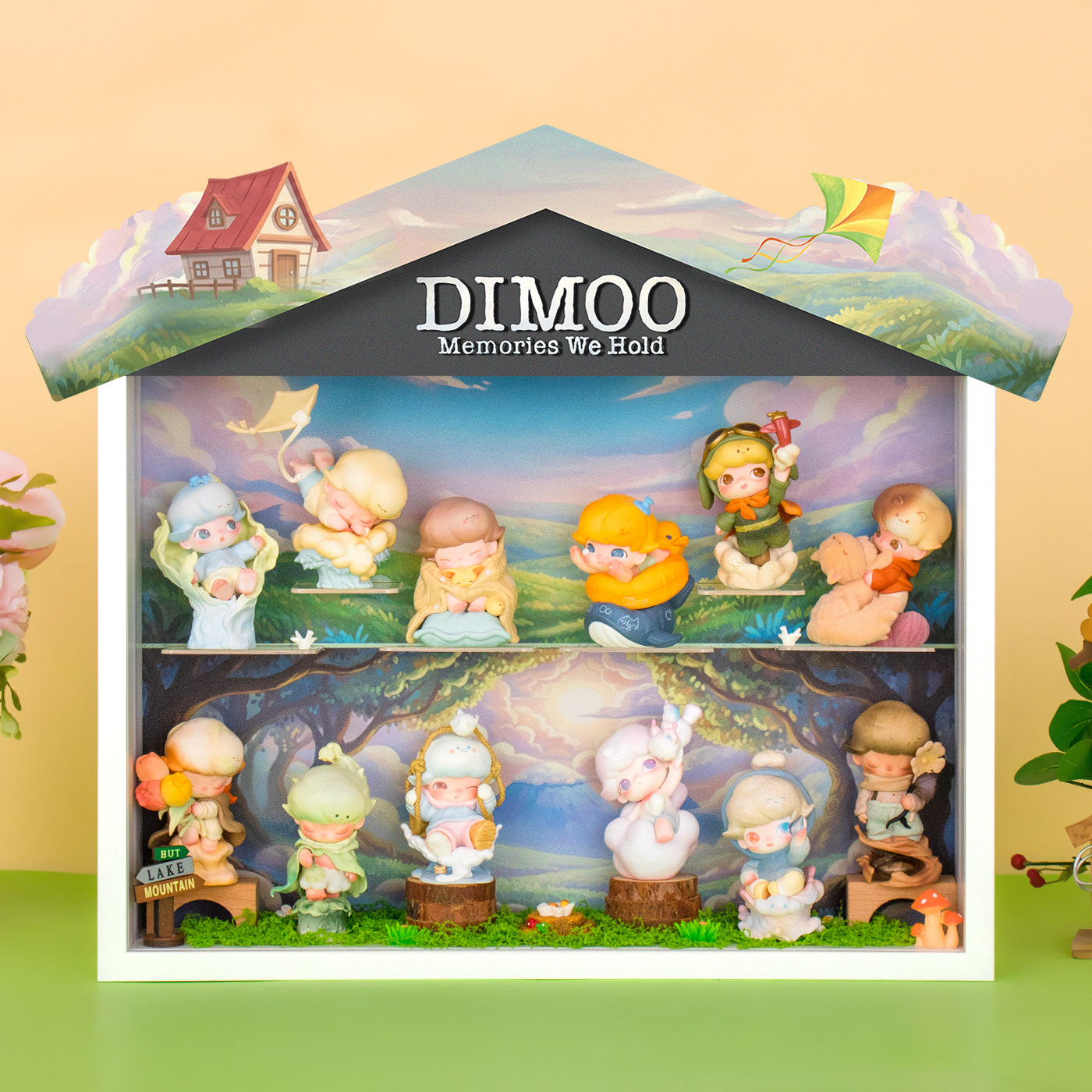 适用POPMART泡泡玛特DIMOO限定时光系列手办盲盒场景收纳展示盒,模玩/动漫/周边/娃圈三坑/桌游,盲盒场景道具娃屋,淘宝优惠券,粉丝福利购,淘宝优惠卷