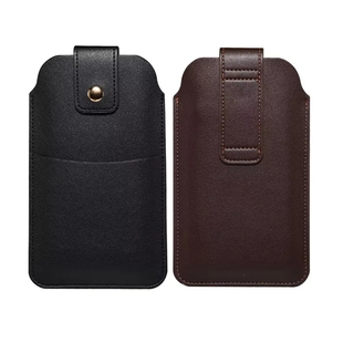 超薄手机包穿皮带腰包手机袋6.9英寸通用竖款 挂直插皮套插卡6.7寸
