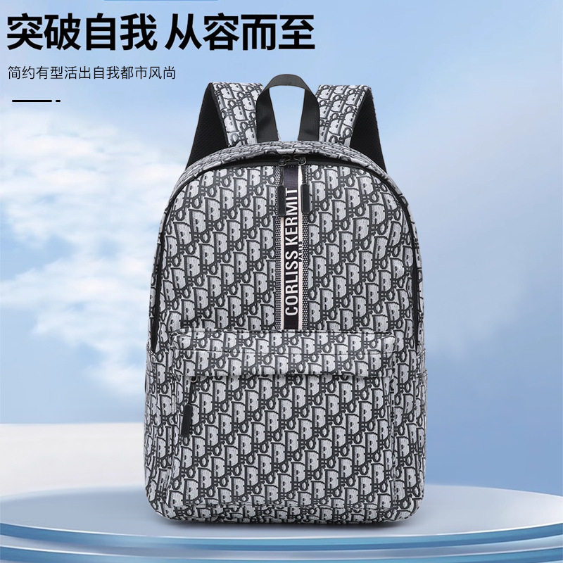 双肩包包男女同款2025新款欧美百搭潮流时尚书包帆布包大容量背包