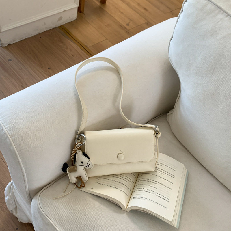 新款潮款手提包高级简约纯色托特时尚手机包小清新单肩斜挎小方包