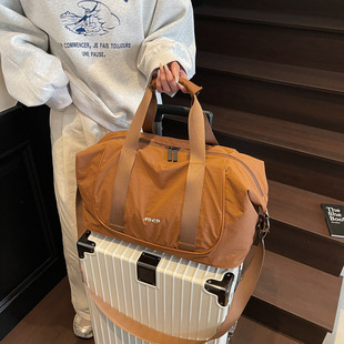 跨境新款健身包女大容量手提瑜伽包男短途旅游行李袋高级感旅行包