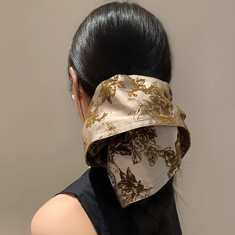 复古缎面大肠发圈发饰秋冬肥肠发绳女气质轻奢头饰发饰高级感头绳