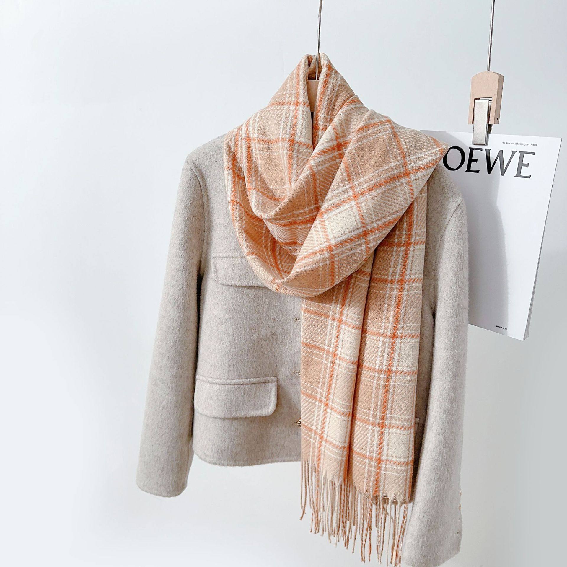 秋冬季新款仿羊绒格子围巾披肩女日韩学院风防寒保暖时尚百搭围脖,服饰配件/皮带/帽子/围巾,围巾/丝巾/披肩,淘宝优惠券,粉丝福利购,淘宝优惠卷