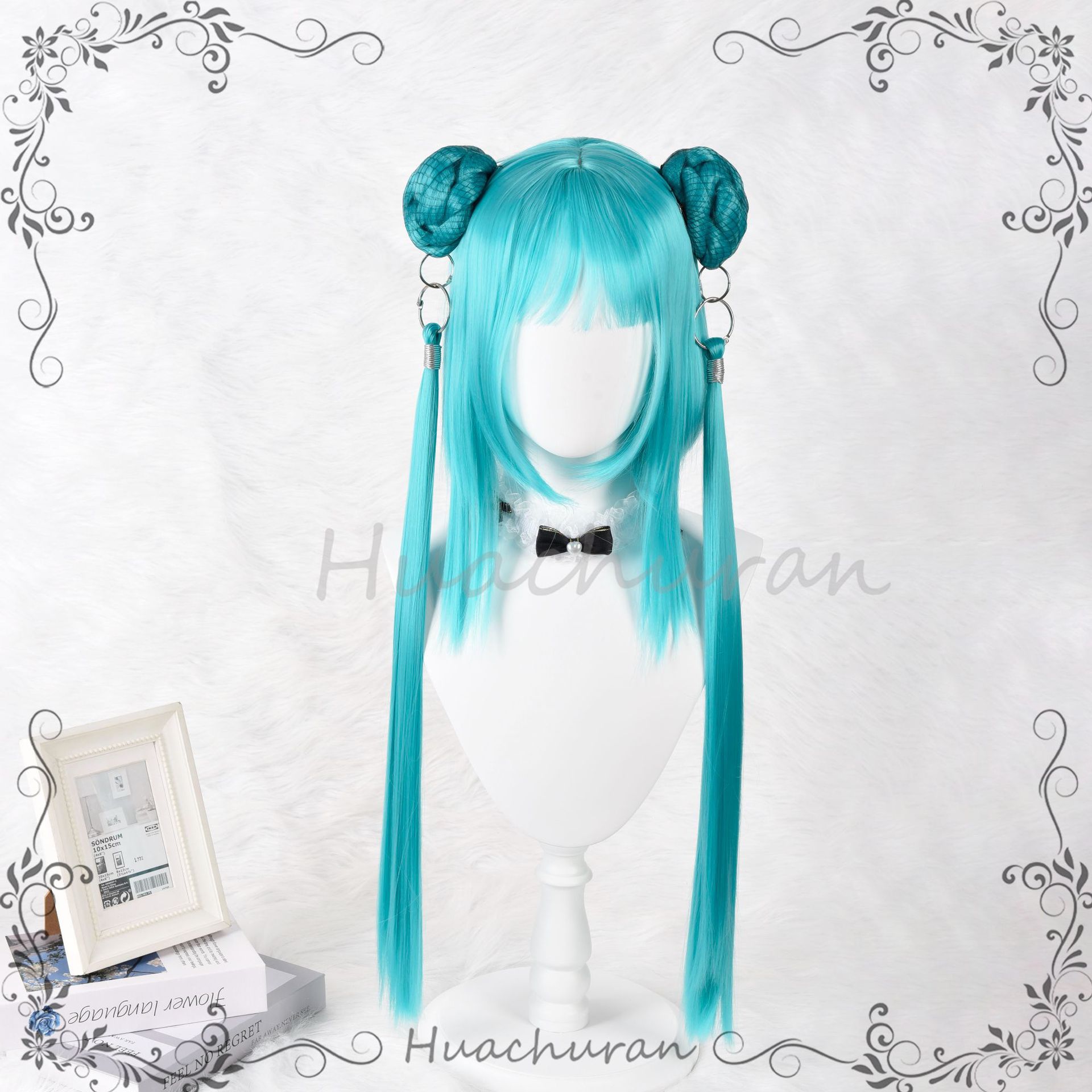 时尚潮款动漫假发二次元短仿真环扣马尾自然短发头套cosplay假发