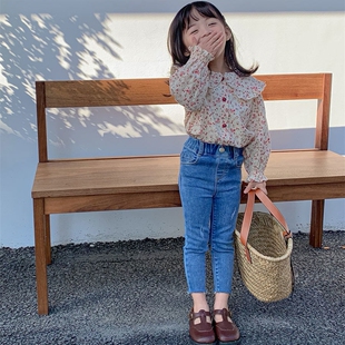 2025春季新款女童牛仔裤儿童宝宝韩版小脚修身弹力显瘦铅笔裤子潮