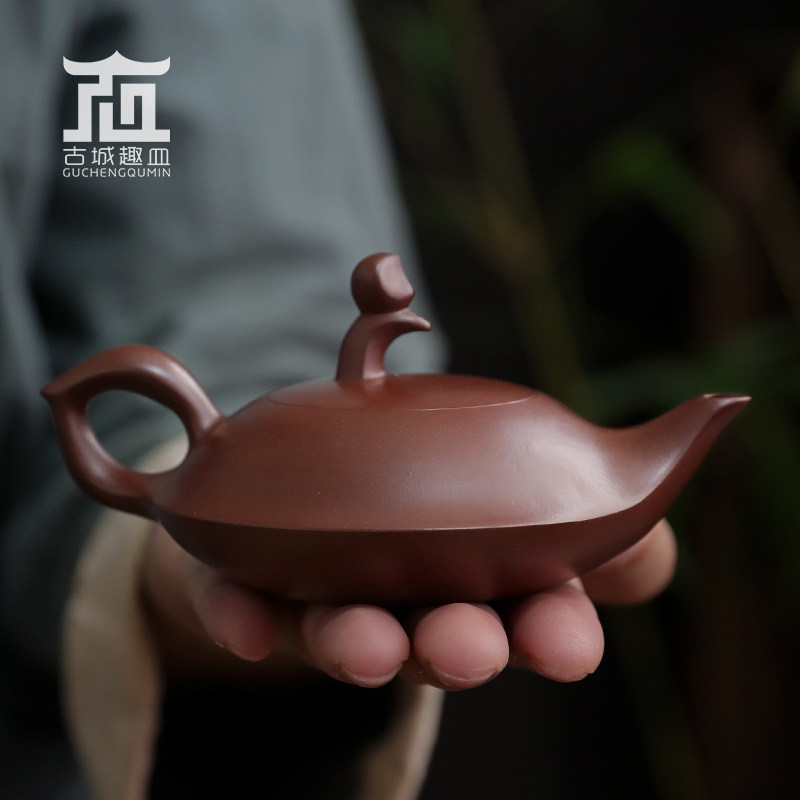 林嬿全手工潮州朱泥手拉壶悟空猴年生肖原矿紫砂泡茶壶送礼佳品