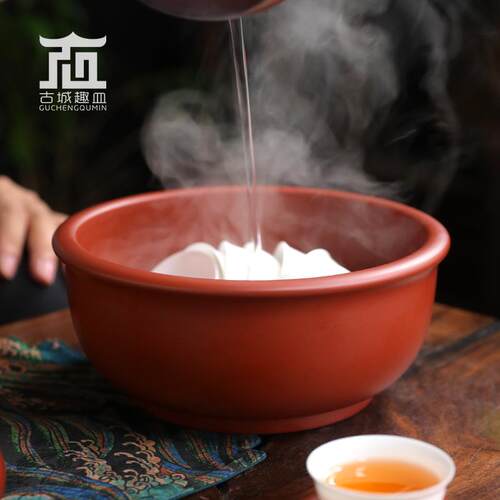 工夫茶古陶干泡盘黄甲荣朱泥潮式