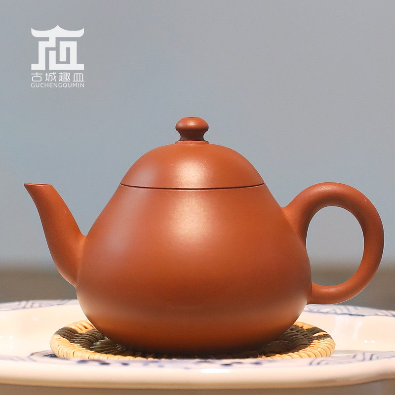 全手工朱泥紫砂仿古泡茶小品壶