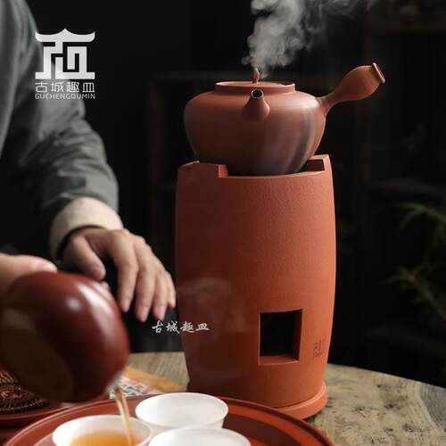 潮州工夫茶超高颜值手工红泥炭炉