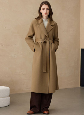 2025秋冬经典羊绒大衣CEID大衣女双面毛呢山羊绒呢外套长款大衣