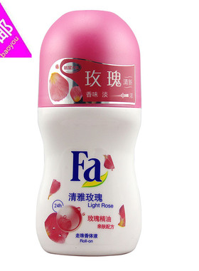 Fa清雅玫瑰走珠香体液浪漫芬芳止汗露腋下持久干爽淡香50mLFRAO