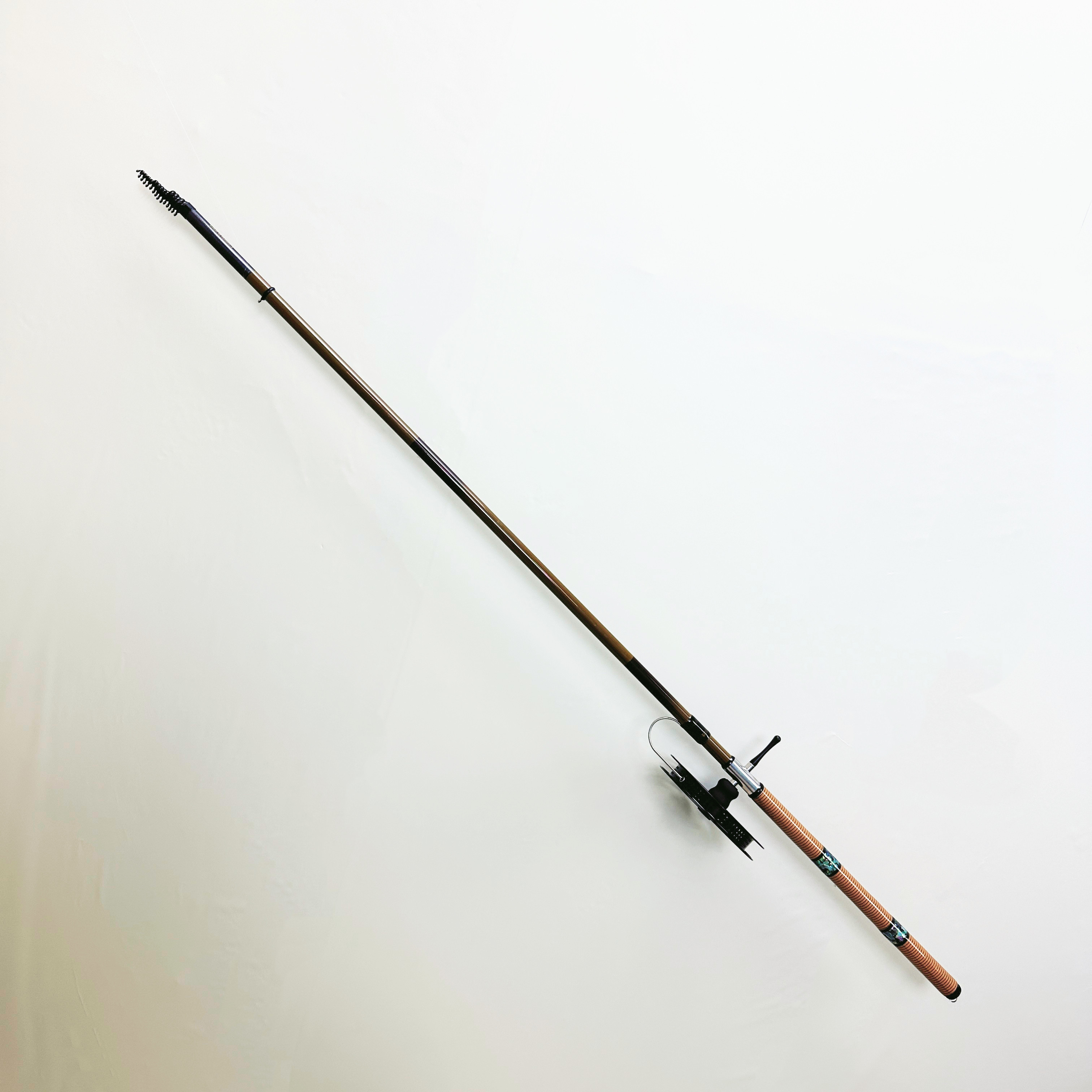 光威竹山盘车竿藤条手把富士环