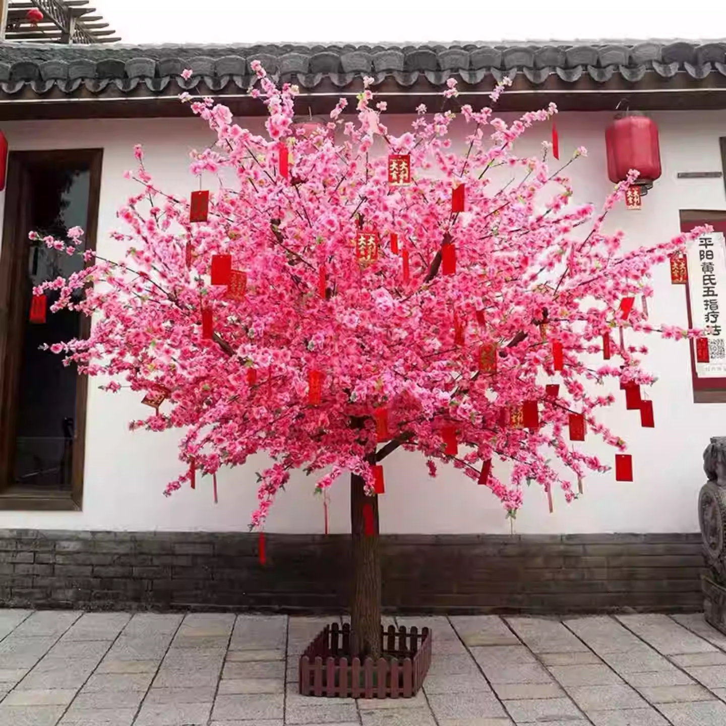 仿真樱花树大型室内酒店商场造景