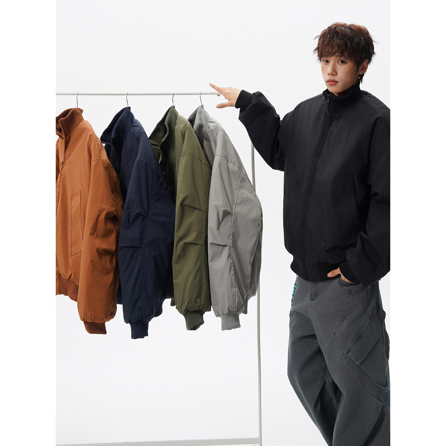 B347-A77-特P50现货供应冬季短款飞行服男士棉衣，男装棉衣，电商B347(原C409)