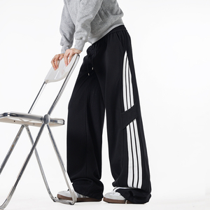 B347-W358-P50-78 秋装三条杠直筒卫裤男士休闲长裤图片