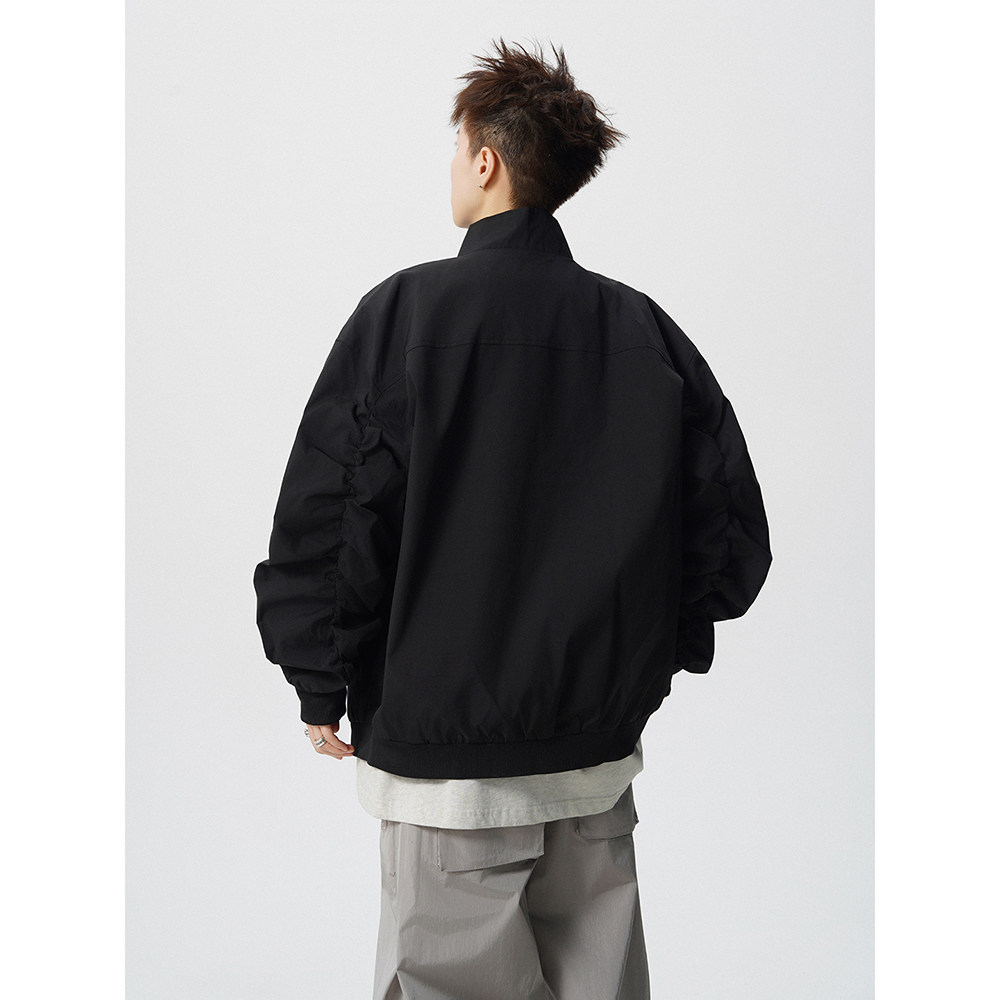 cleanfit外套男生春秋季拼接痞帅户外运动登山服潮牌宽松立领夹克,男装夹克,电商B347(原C409)
