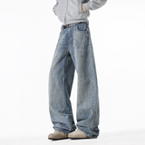 B347-W25019-P55-78秋季水洗工艺宽松牛仔裤，男装牛仔裤，电商B347(原C409)