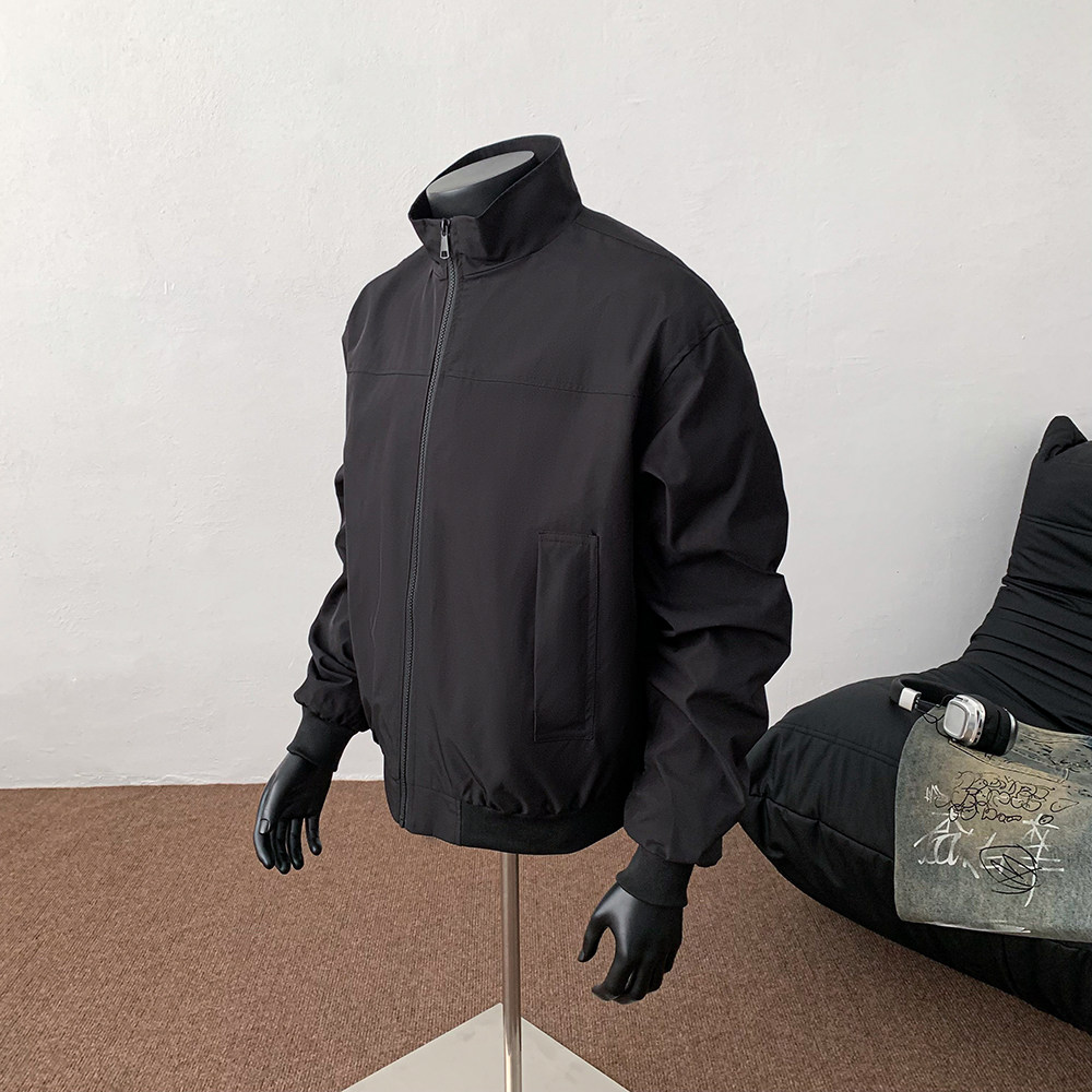美式飞行教练夹克男款秋季cleanfit立领工装外套高级感痞帅棒球服,男装夹克,电商B347(原C409)