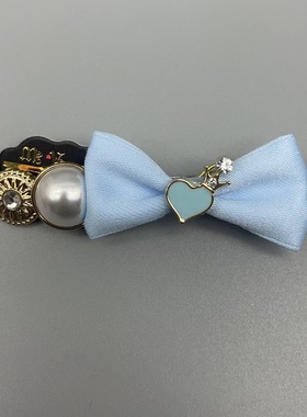 日本Alice on Wednesday天蓝色蝴蝶结发夹