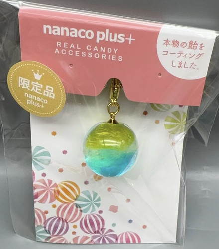 日本nanaco plus+ real candy限定中球拉链扣包挂件