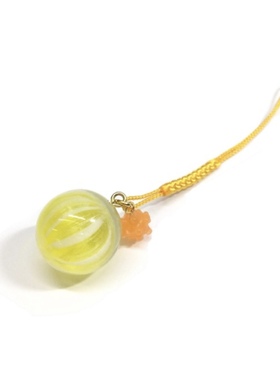 日本Nanaco plus+ real candy黄色中球手机绳包挂件