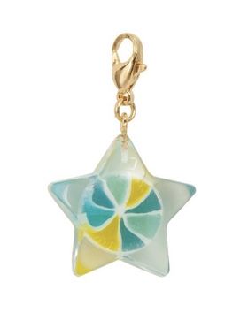 日本Nanaco plus+real candy绿色黄色长星碧拉链扣包挂件