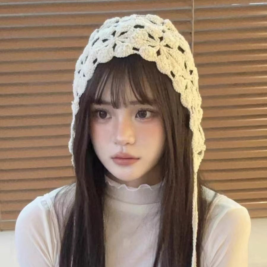 手钩帽子女INS风四季通用