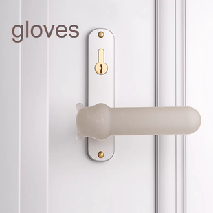 门把手套可爱硅胶门后防撞垫卫生间门防盗门把手保护套加厚防静电