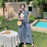 已出大货2024夏季新款民族风印花套装裙浙宝300/2846/P135控198，女装连衣裙，郎佰婉