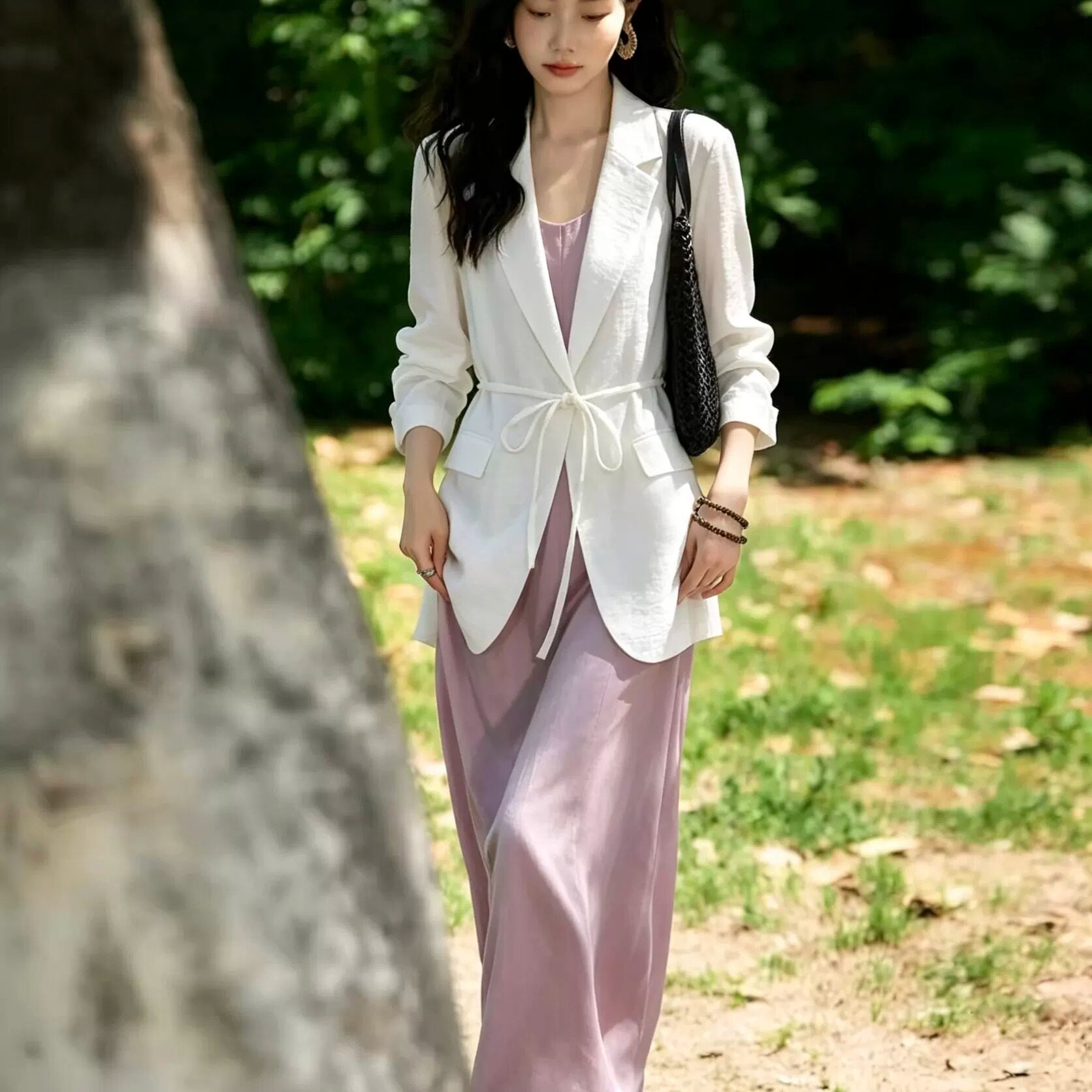 夏季超薄防晒真丝天丝小西服