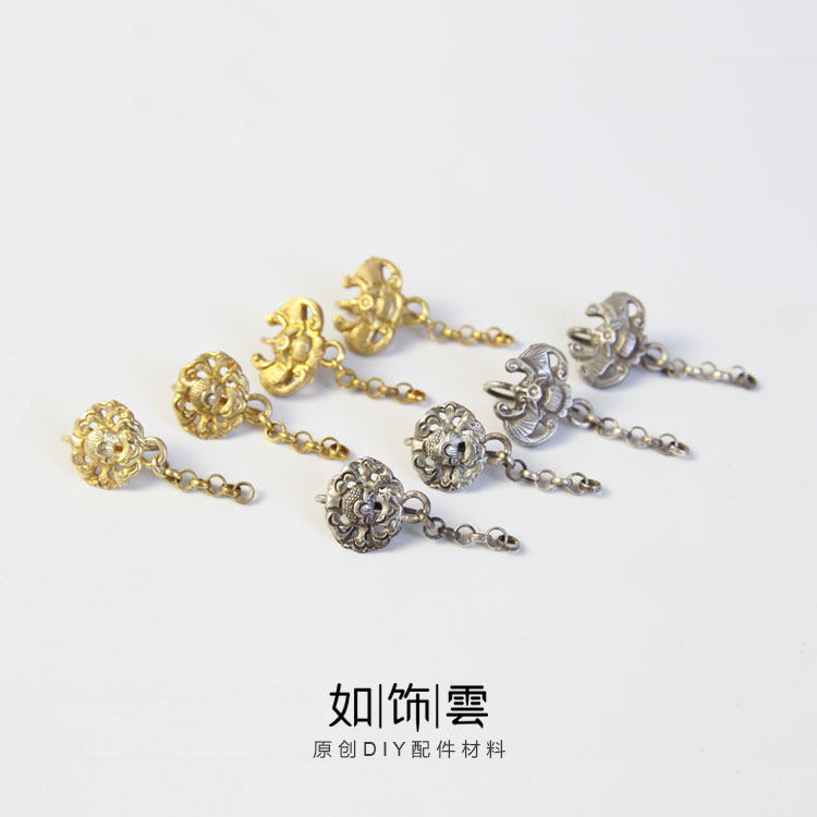 925银蝙蝠团花耳勾耳饰耳环