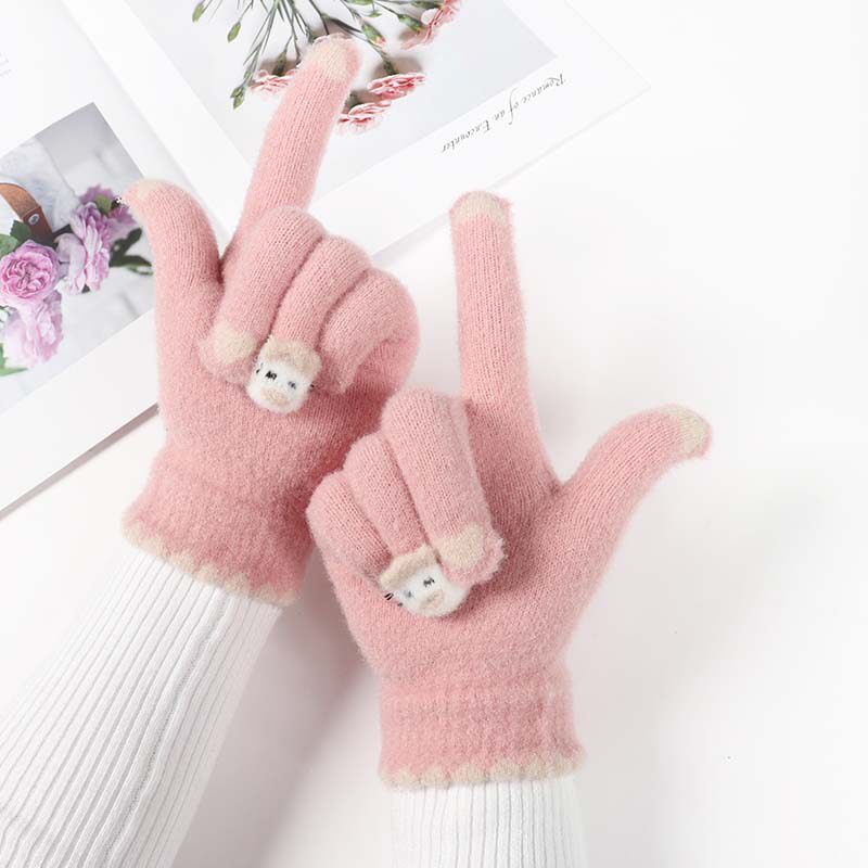 女士手套冬季保暖学生骑行可爱