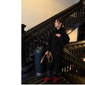 宽松羊毛大衣外套 HDD Y9189 秋冬女款 手工韩版 大衣方式 羊毛