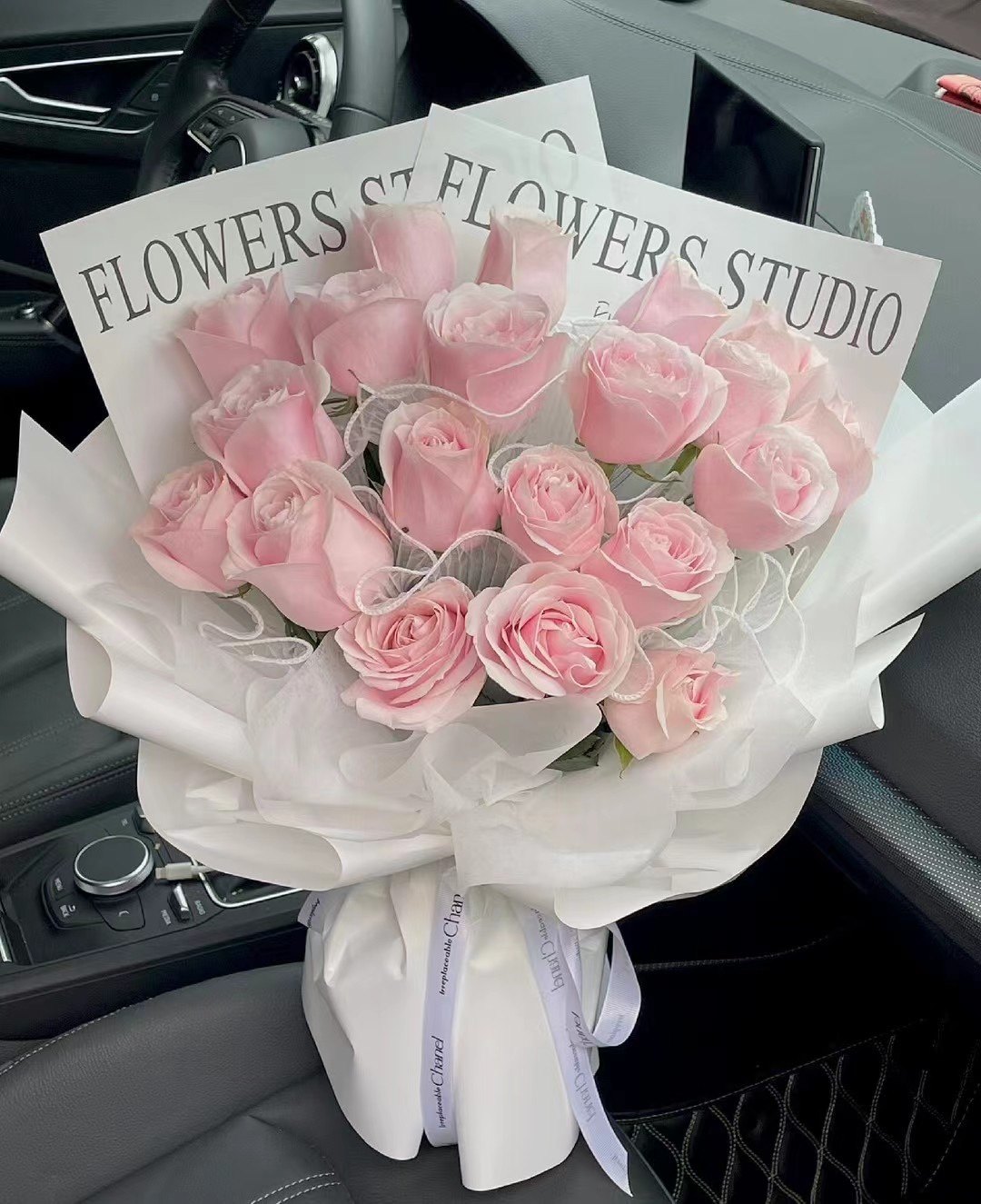 北京鲜花速递雪山粉玫瑰韩式花束七夕情人节送爱人送女友四环包邮