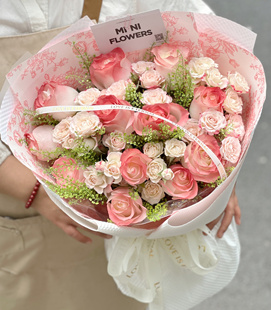 情人节复古午后伯爵红茶花束凡尔赛玫瑰北京武汉鲜花速递生日配送