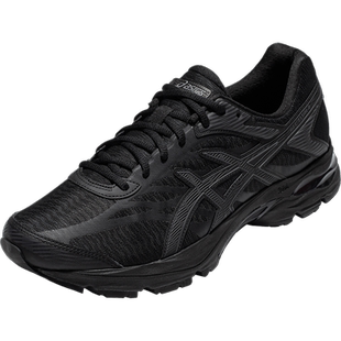 ASICS亚瑟士黑色百搭男子减震跑鞋GEL-FLUX 4透气运动鞋1011A614