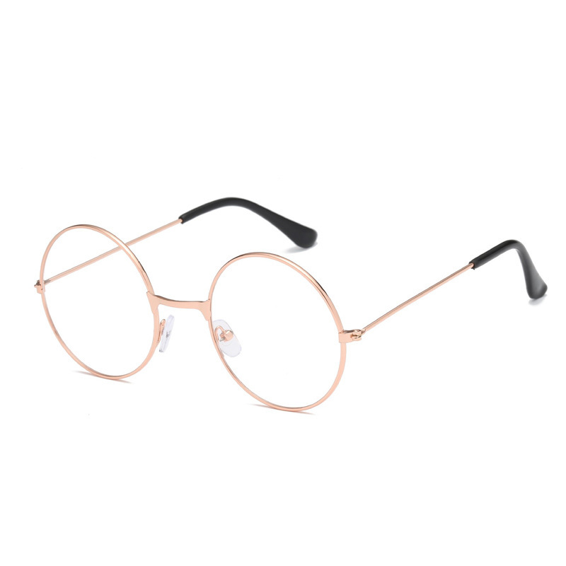 金属圆形玻尿酸小黄鸭眼镜墨镜玩具眼镜五道黑表演民国复古墨镜
