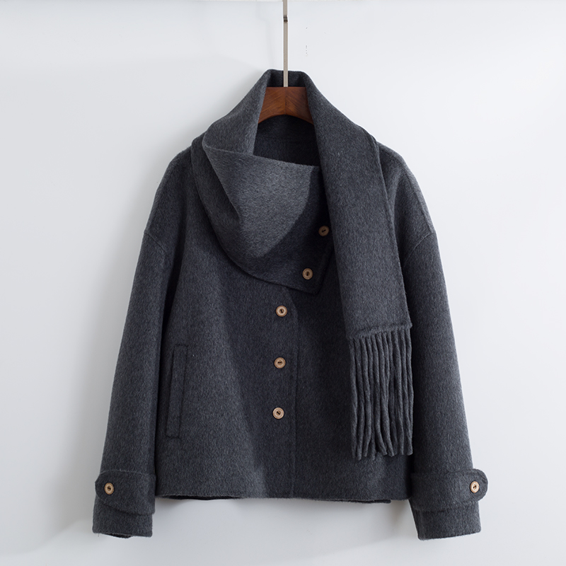 欧货宽松秋冬羊毛外套时尚百搭