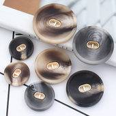 高档树脂纽扣百搭大衣风衣毛呢外套西服扣子圆形上衣装 饰扣小配饰