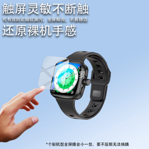 适用华强北S100手表贴膜Watch S100保护膜2.14寸阔屏版屏幕贴膜