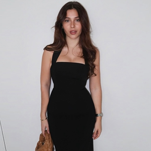 gusty法式 高级感气质御姐挂脖绑带礼服长裙轻熟辣妹风露背连衣裙