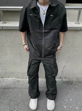 widevibes短袖高街拉链口袋