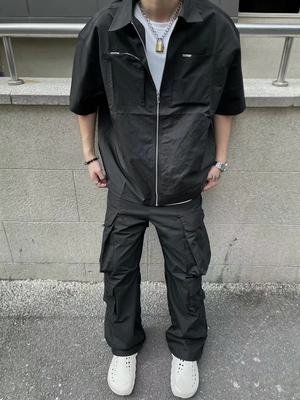 widevibes短袖高街拉链口袋