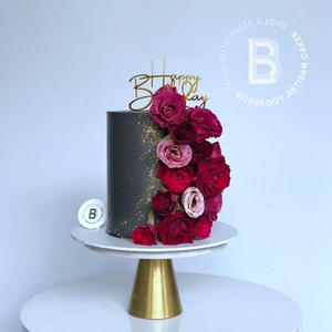 BITEOLOGY【永恒】C100鲜花网红创意生日蛋糕 北京上海同城配送