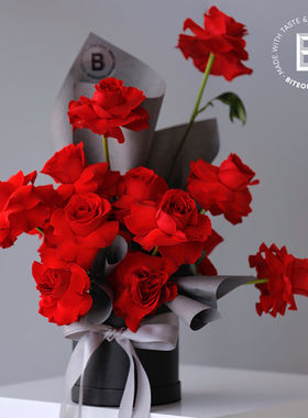 BITEOLOGY【红玫瑰】F002新品花艺爱人纪念婚礼鲜花北京同城配送
