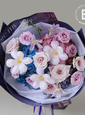 BITEOLOGY【你是我的月光】F072新品花艺送朋友鲜花送人手捧花束